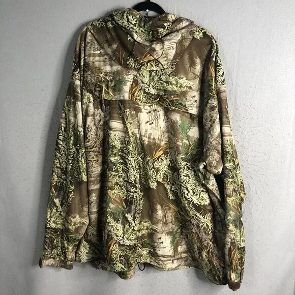 Gamehide Camo Jacket Mens 4X Advantage Max1 Mesh Lined Full Zip Hooded Hunting